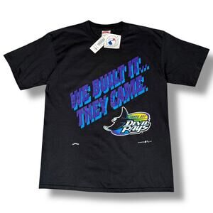 Vintage Tampa Bay Devil Rays 1995 Nutmeg Black Purple T-Shirt OG Men's XL